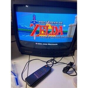 19" Philips 19PR1911 Retro Gaming CRT TV W/ Remote Tested Works 1999 Vintage FM